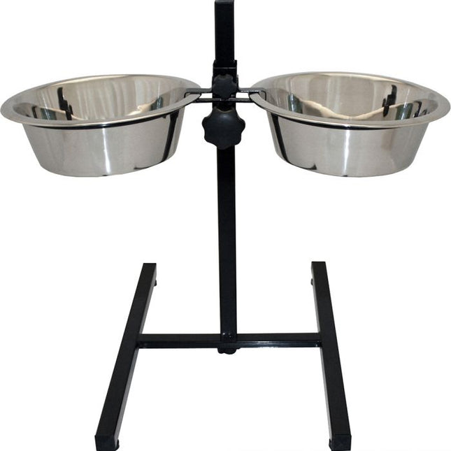 Stainless Steel Adjustable Double Diner for Dogs