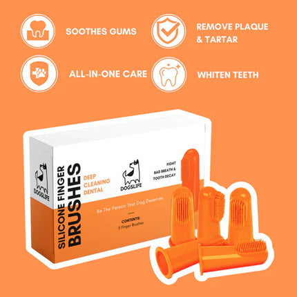 DogsLife Silicone Finger Dog Toothbrushes