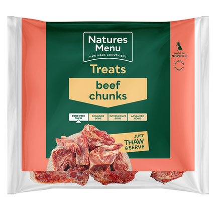 Natures Menu Frozen Treats Beef Chunks 1kg