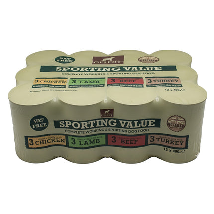 Gelert Sporting Mixed Variety Value Wet Food Tins 12x400g